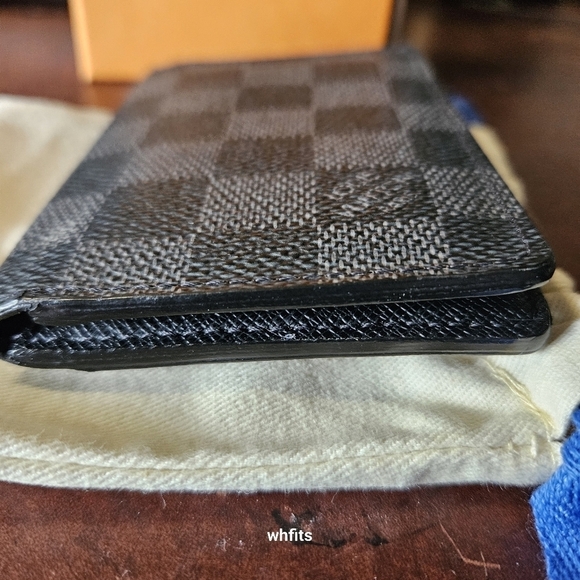 Louis Vuitton Damier Organizer De Poche Graphite Card Holder Bifold Wallet - Picture 4 of 6